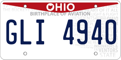 OH license plate GLI4940