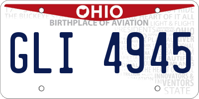 OH license plate GLI4945