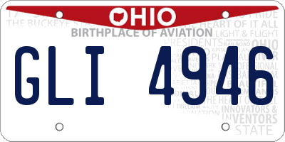 OH license plate GLI4946