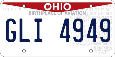 OH license plate GLI4949