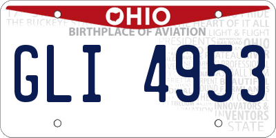 OH license plate GLI4953
