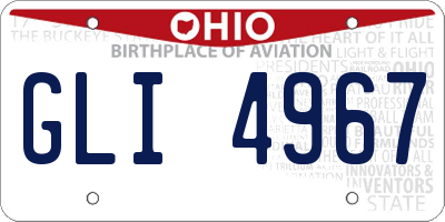 OH license plate GLI4967