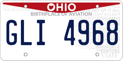 OH license plate GLI4968