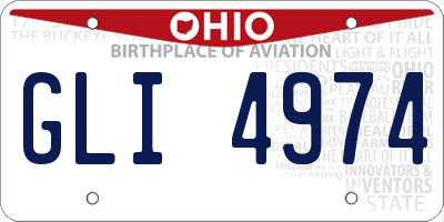OH license plate GLI4974