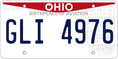 OH license plate GLI4976