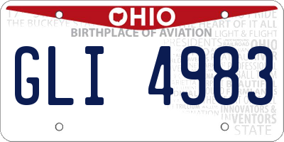 OH license plate GLI4983