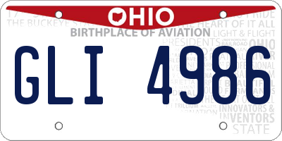 OH license plate GLI4986