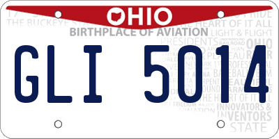 OH license plate GLI5014