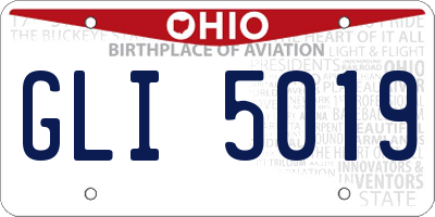 OH license plate GLI5019