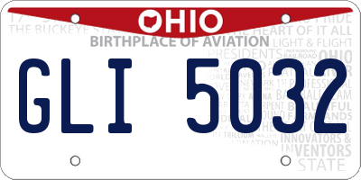 OH license plate GLI5032