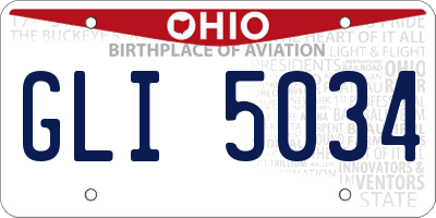 OH license plate GLI5034