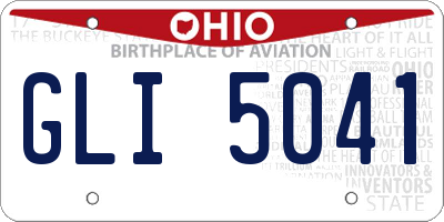 OH license plate GLI5041