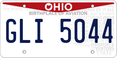 OH license plate GLI5044