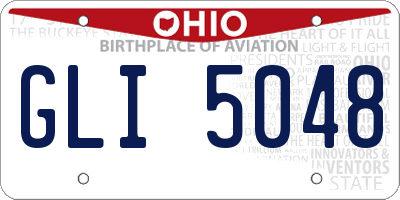 OH license plate GLI5048