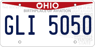 OH license plate GLI5050