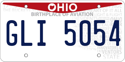OH license plate GLI5054