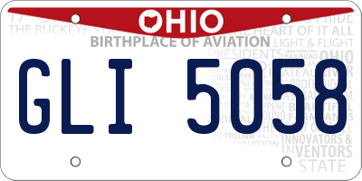 OH license plate GLI5058