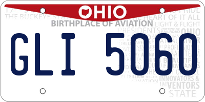 OH license plate GLI5060