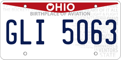 OH license plate GLI5063