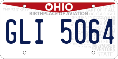 OH license plate GLI5064