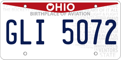 OH license plate GLI5072