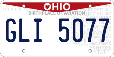 OH license plate GLI5077
