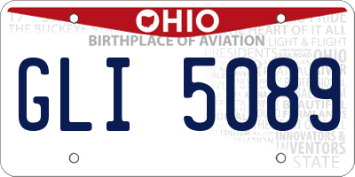 OH license plate GLI5089
