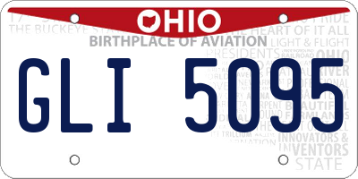 OH license plate GLI5095