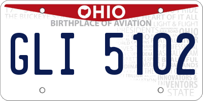 OH license plate GLI5102