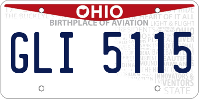 OH license plate GLI5115