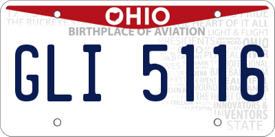 OH license plate GLI5116