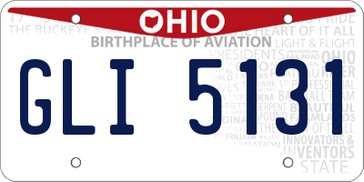OH license plate GLI5131