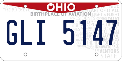 OH license plate GLI5147