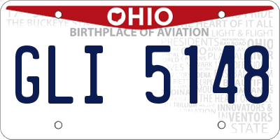 OH license plate GLI5148