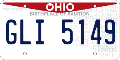 OH license plate GLI5149