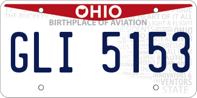 OH license plate GLI5153