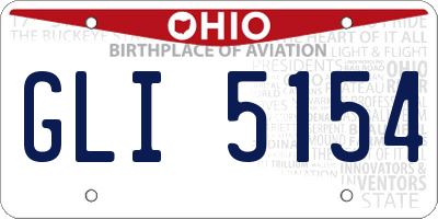 OH license plate GLI5154