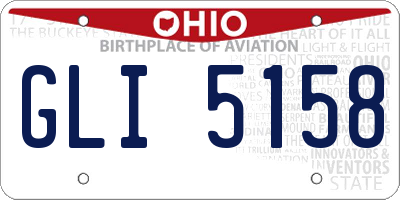 OH license plate GLI5158