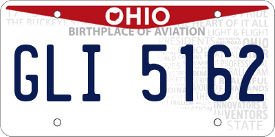 OH license plate GLI5162