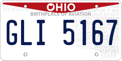 OH license plate GLI5167