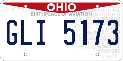 OH license plate GLI5173