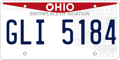 OH license plate GLI5184