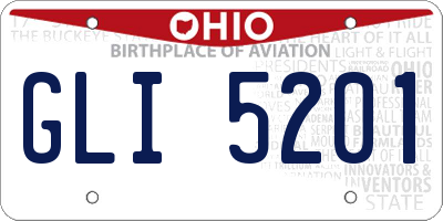OH license plate GLI5201