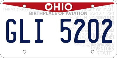 OH license plate GLI5202
