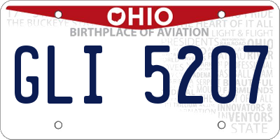 OH license plate GLI5207