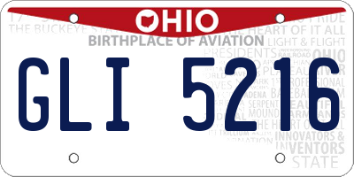 OH license plate GLI5216