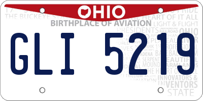 OH license plate GLI5219