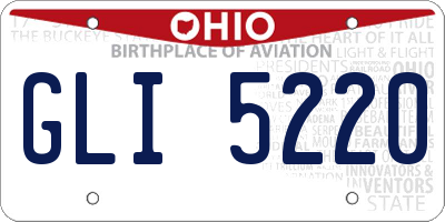 OH license plate GLI5220