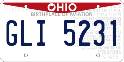 OH license plate GLI5231