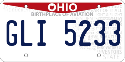 OH license plate GLI5233